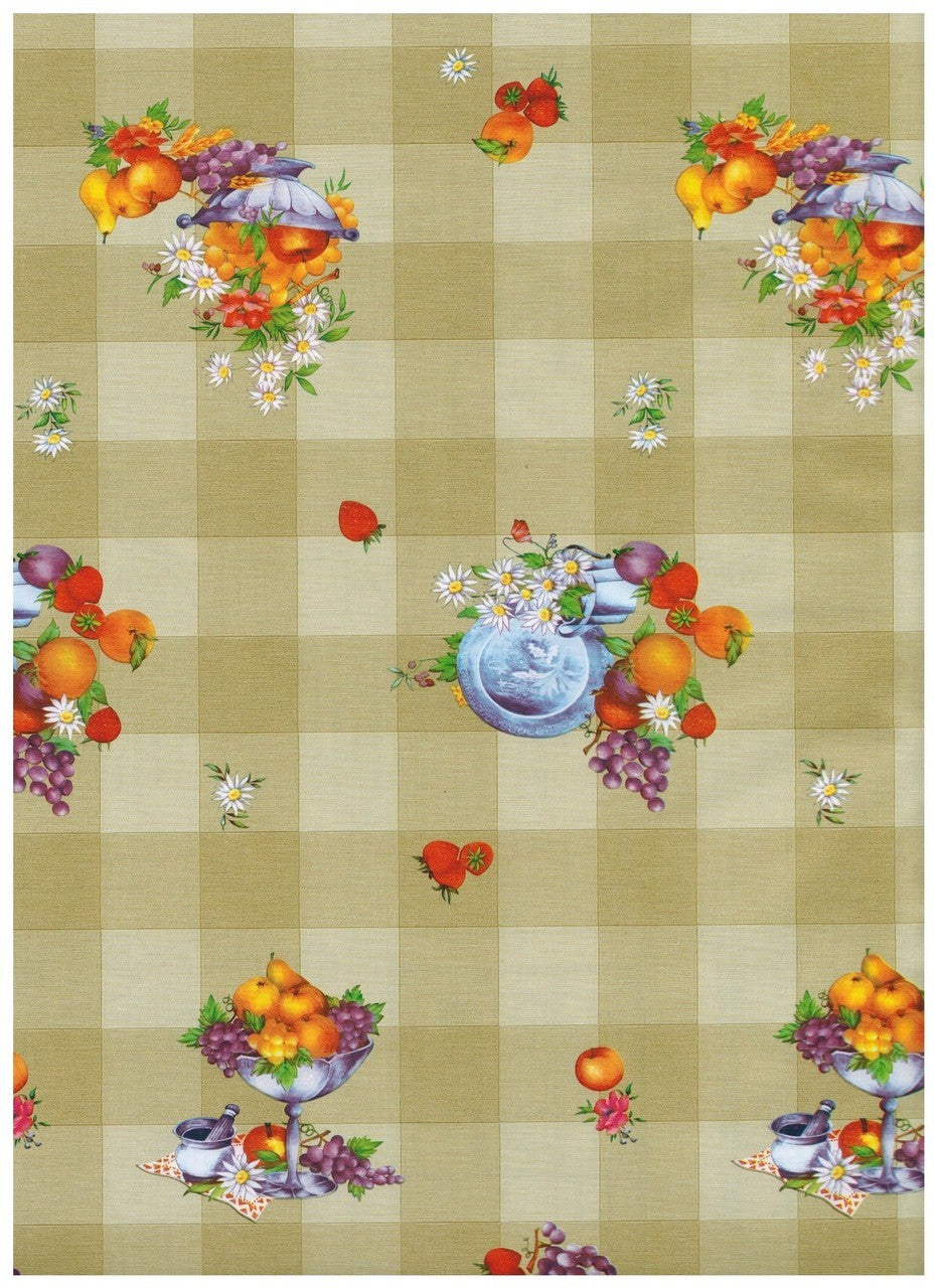Beige Fruit Check Contact Paper
