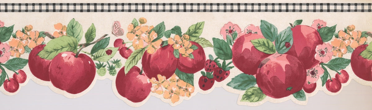 Red Apple Strawberry Cherry Pink? KR2280BB Wallpaper Border