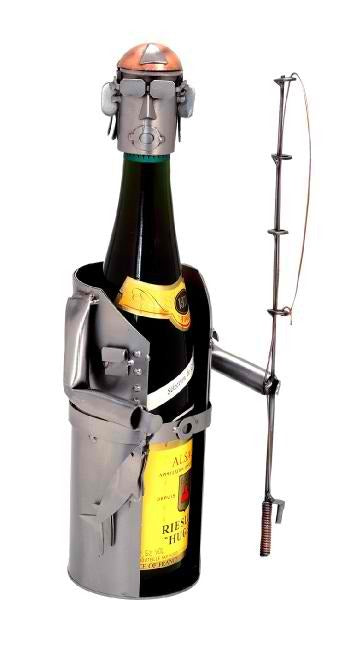 bottle fishing pole Fisherman Wine Bottle Holder
