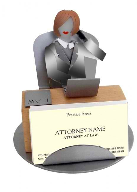 Attorney Female Business Card Holder