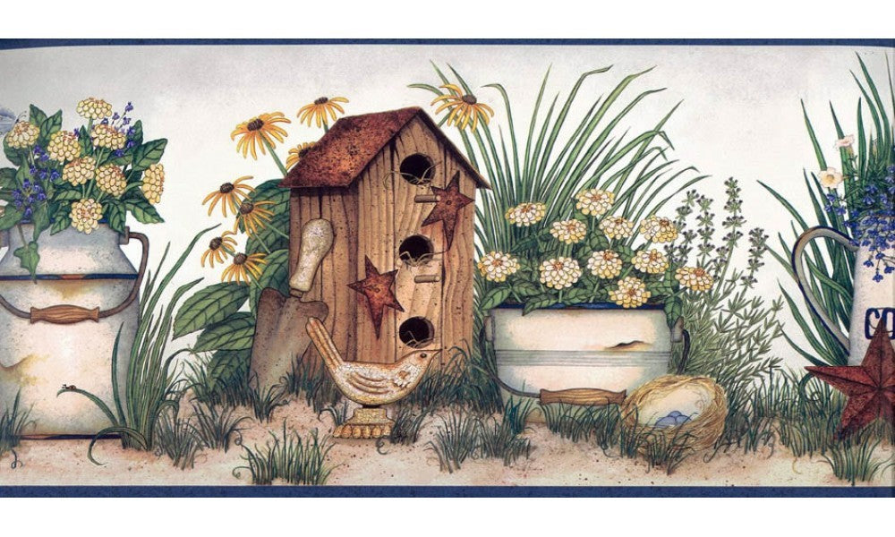 Garden Bird House AAI8052 Wallpaper Border