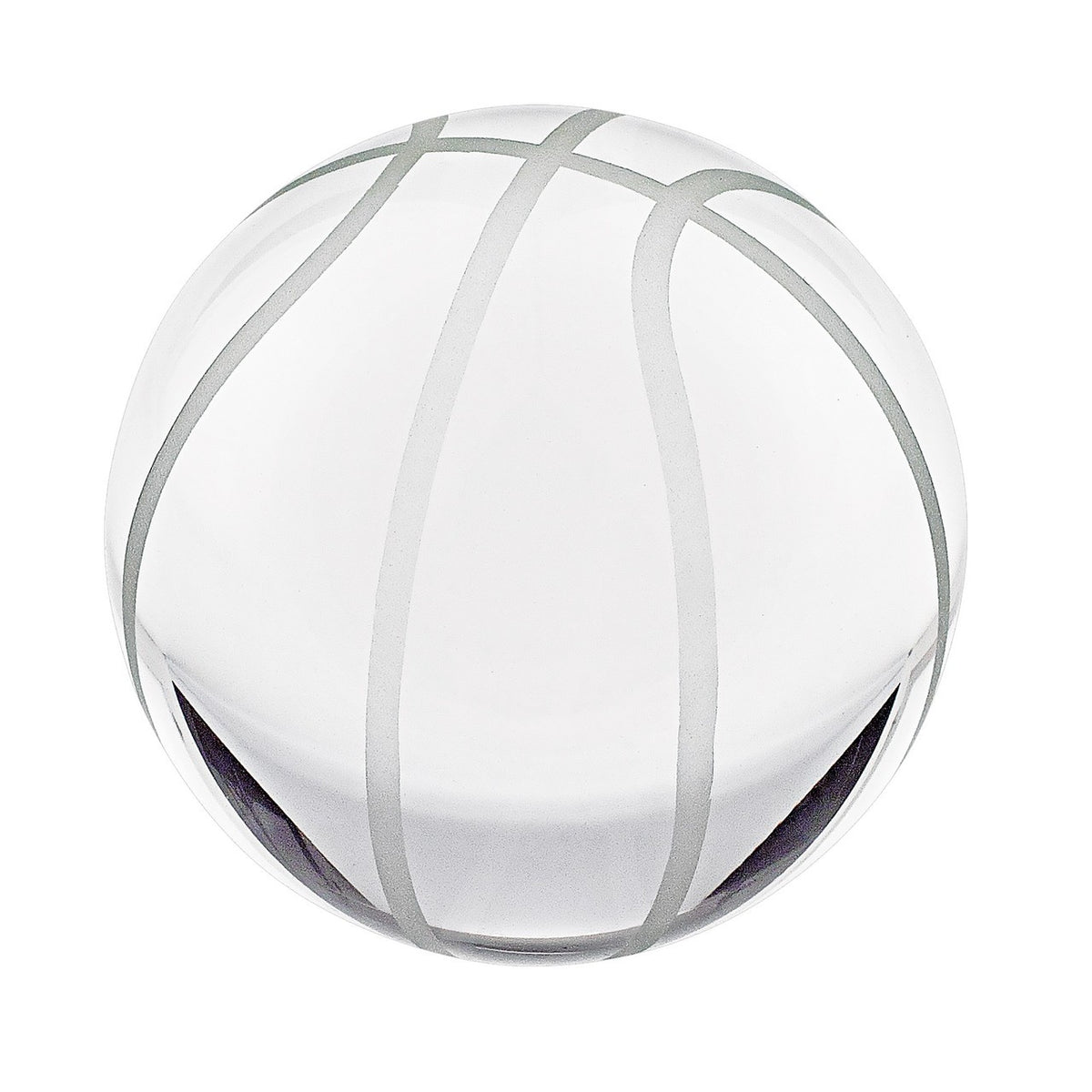 Basketball Crystal Glass Paperweight