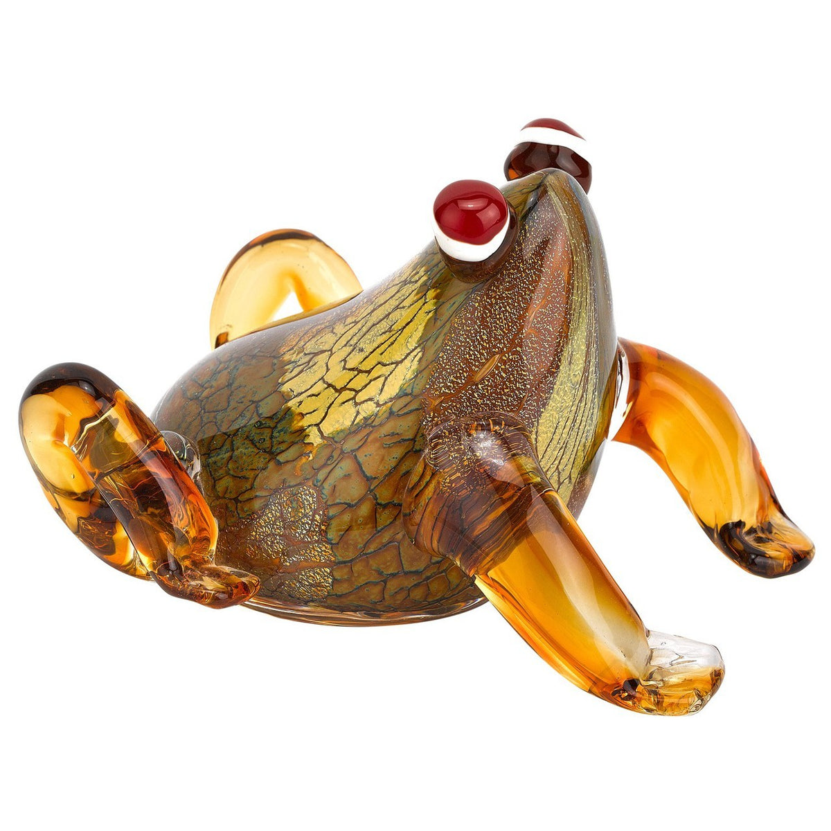 Murano Style Art Glass Kermit the King Frog