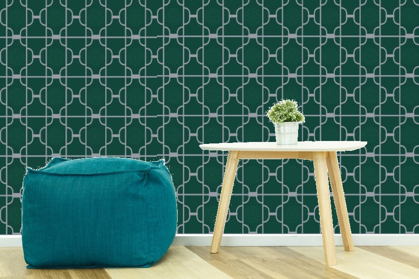 Green Moroccan Breeze Wallpaper Panel