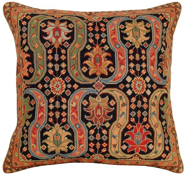 Afshar 18x18 Petitpoint Decorative Pillow