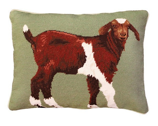 Billy Goat 16x20 Needlepoint Pillow
