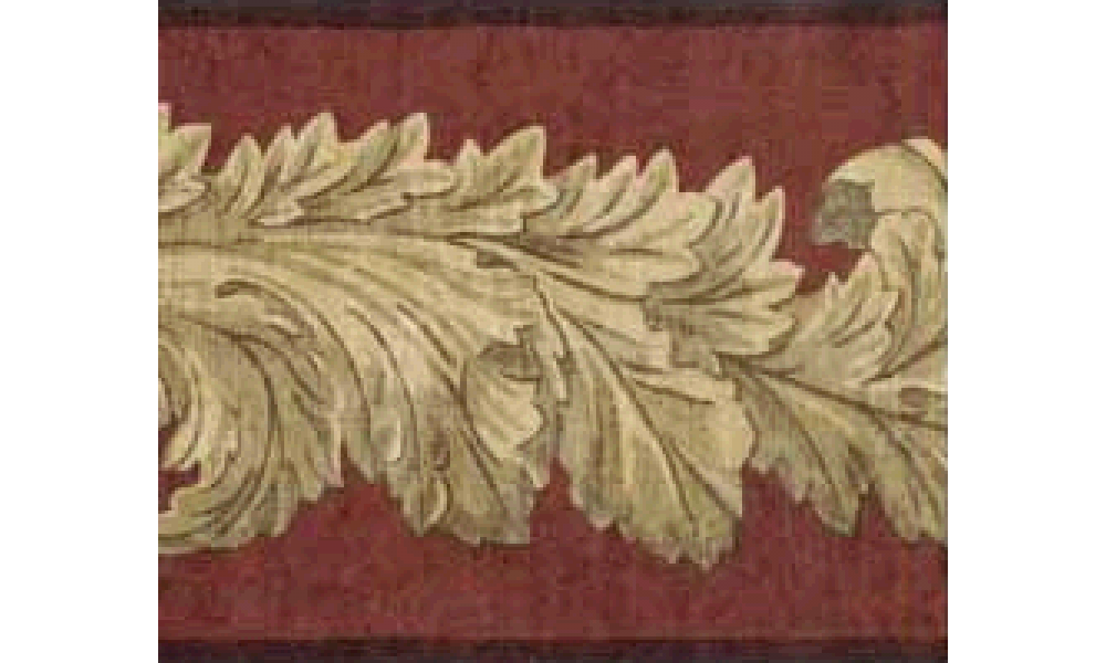 Dark Brown Leaf Molding 41706240 Wallpaper Border