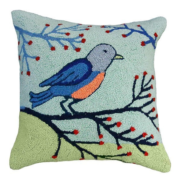 Bird Berries Decorative Pillow
