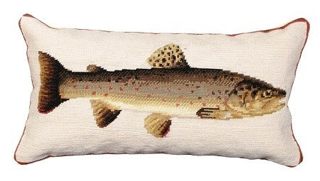 Brown Trout Decorative Pillow