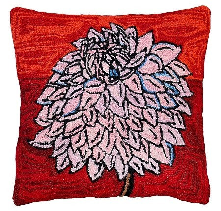 Bloomers 6 20 x 20 Hooked Decorative Pillow