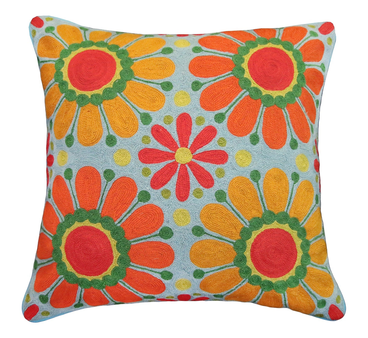 Jana 20&quot; x 20&quot; Embroidered Pillow