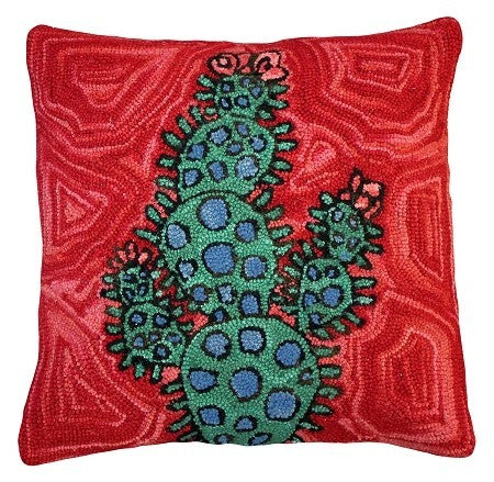 Bloomers 9 20 x 20 Hooked Pillow