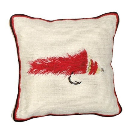 Diver Fly 12 x 12 Petit Point Needlepoint Pillow