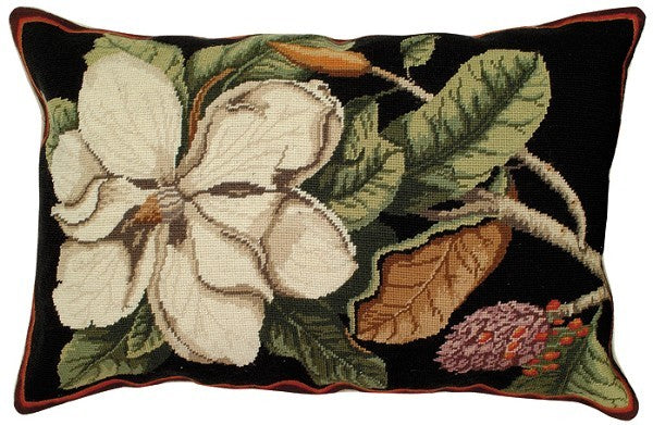 Magnolia 18 x 28 Needlepoint Pillow NCU-100