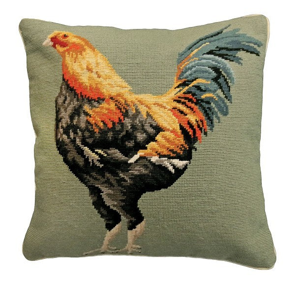 Old English Game 18x18 Needlepoint Pillow