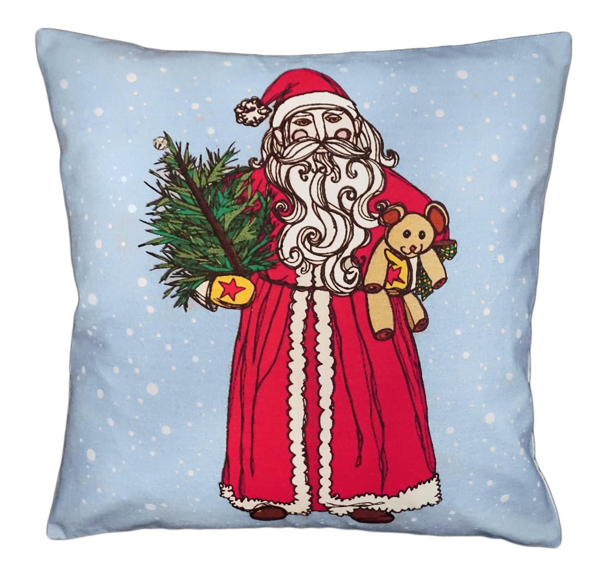 Vintage Santa 20&quot;x20&quot; Printed Pillow