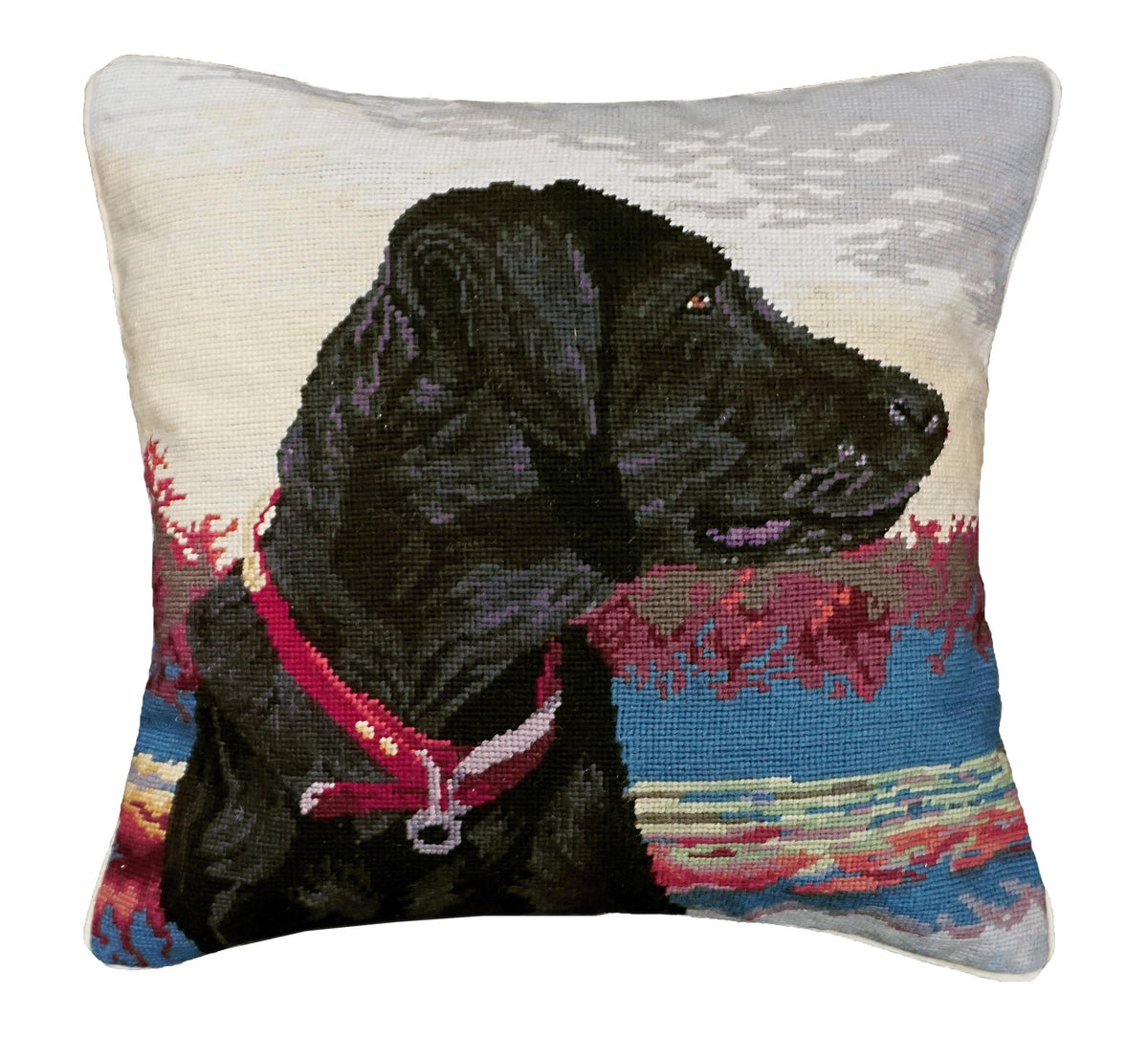 Midge 18&quot; x 18&quot; Needlepoint Pillow