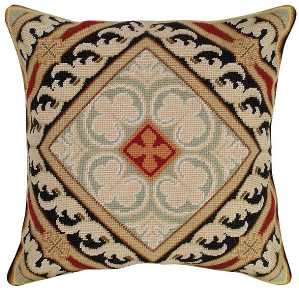 Neogothic 18x18 Needlepoint Pillow NCU-44