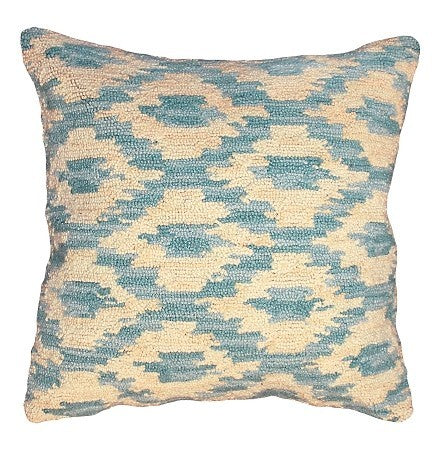 Ikat Peacock Decorative Pillow
