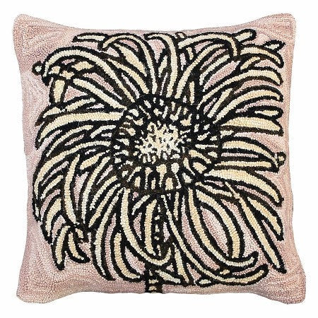 Bloomers 2 20 x 20 Hooked Decorative Pillow