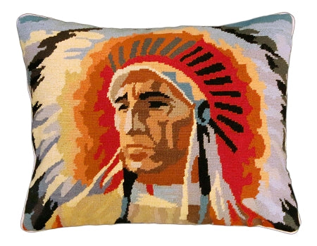 Chief 16&quot;x20&quot; Needlepoint Pillow