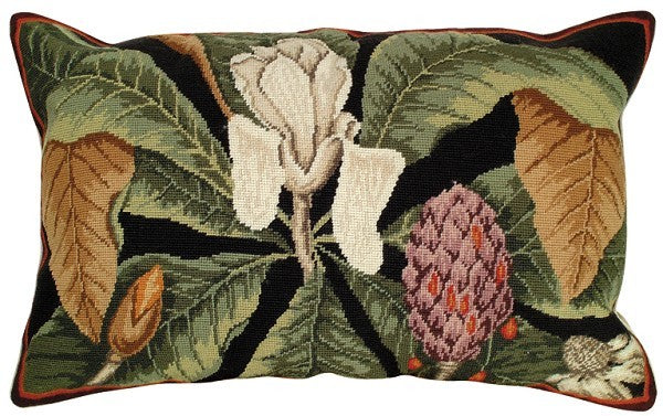 Magnolia 18 x 28 Needlepoint Pillow NCU-120