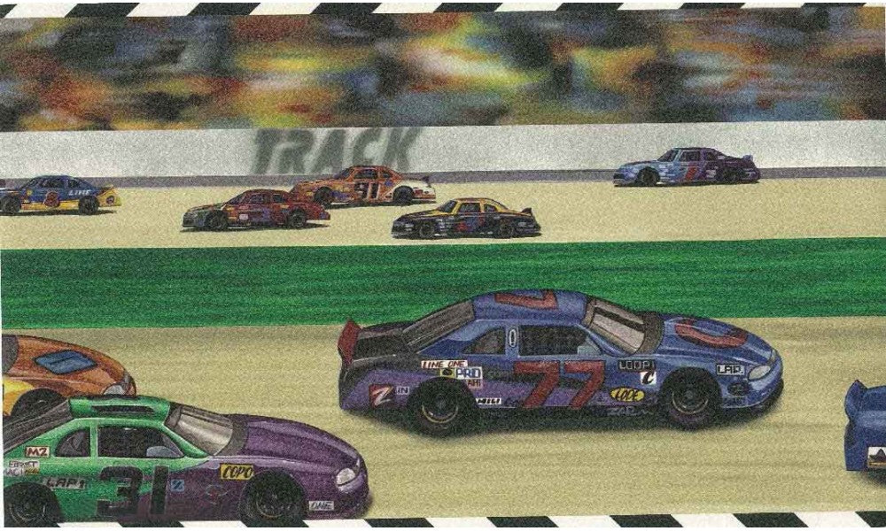 Car Race Kids 40806950 Wallpaper Border