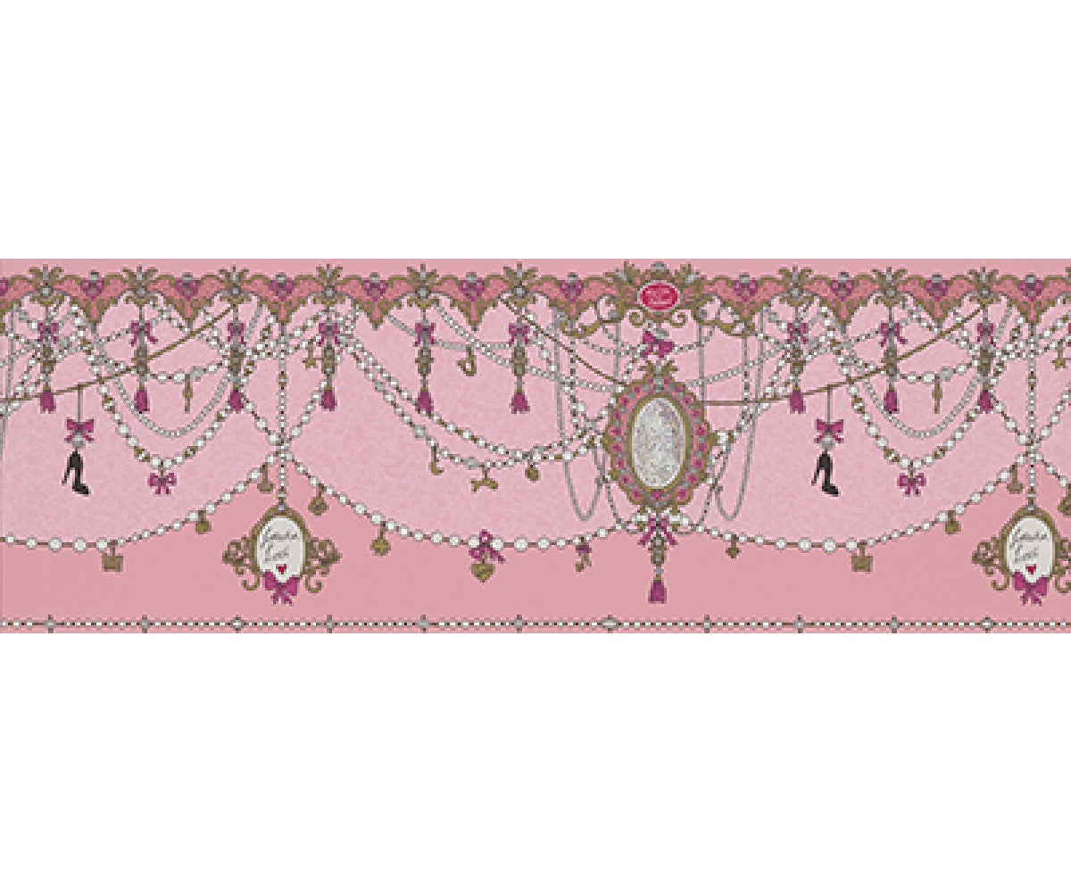 Ornamental Charms Swags Rose 0097-05 Wallpaper Border