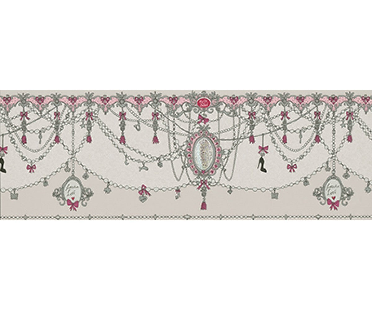 Ornamental Charms Swags Grey 0097-10 Wallpaper Border