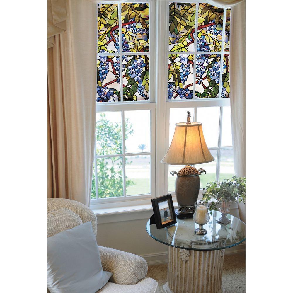 Wisteria Stained Glass Window Film