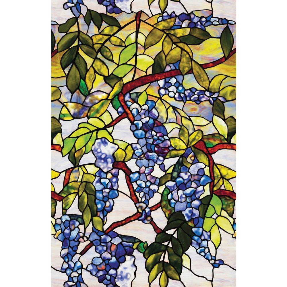 Wisteria Stained Glass Window Film