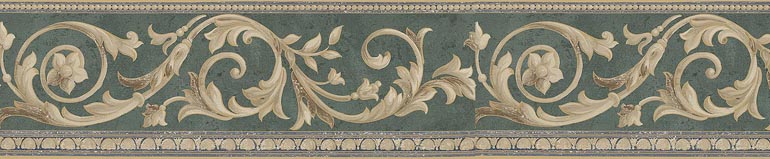 Leaf Ornament ZN72981 Wallpaper Border
