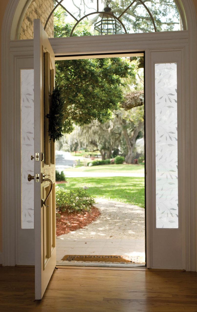 Etched Leaf Sidelight Textured Window Film 12" x 83"