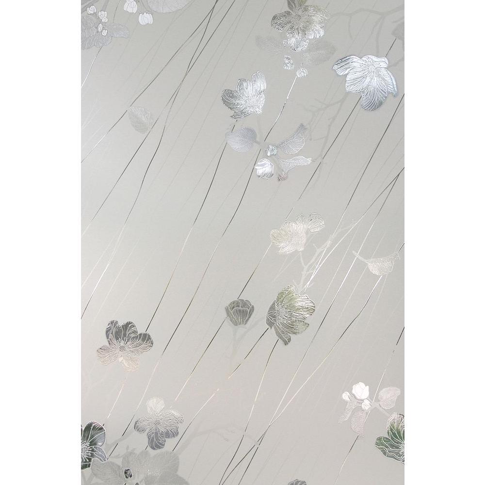 Silver Rose Glass Textured Window Film