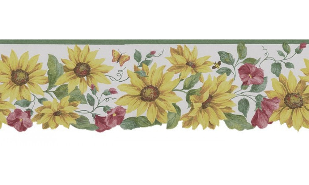Green Floral Scalloped 5810442 Wallpaper Border