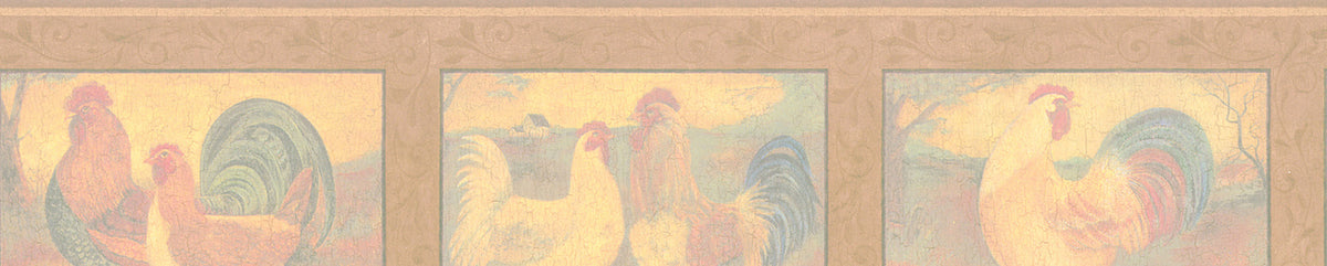 Roosters  FDB06852 Wallpaper Border
