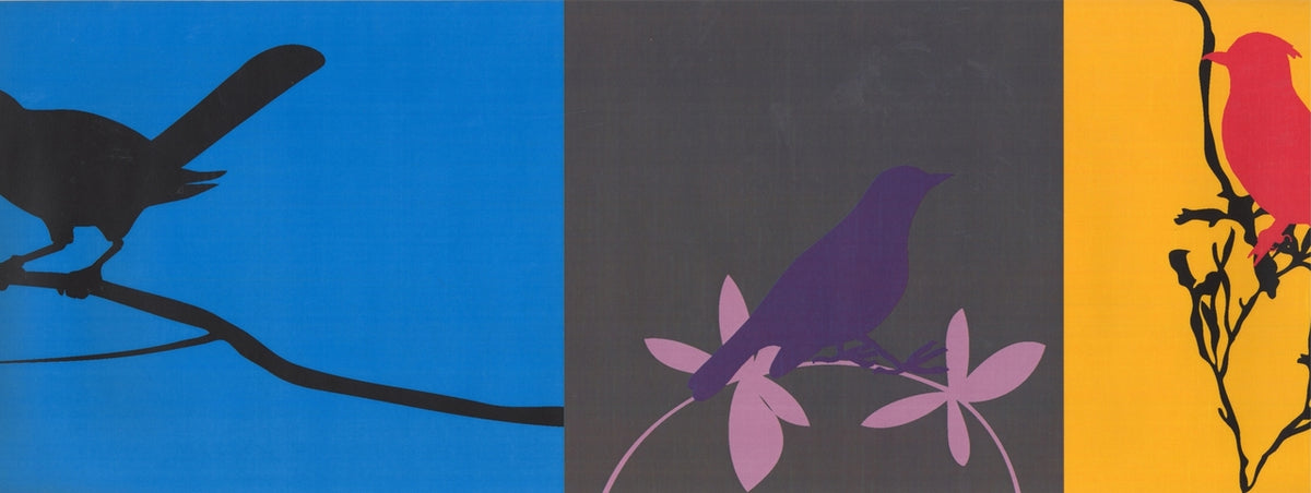 Birds Abstract Contemporary KP1587MP Wallpaper Border