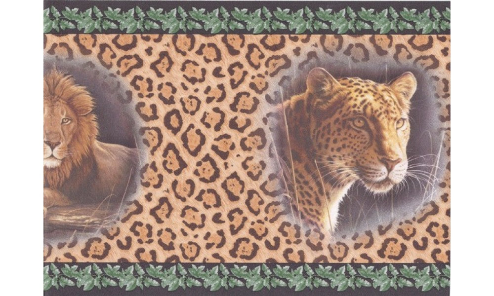 Black Cheetah Animal HB2002 Wallpaper Border