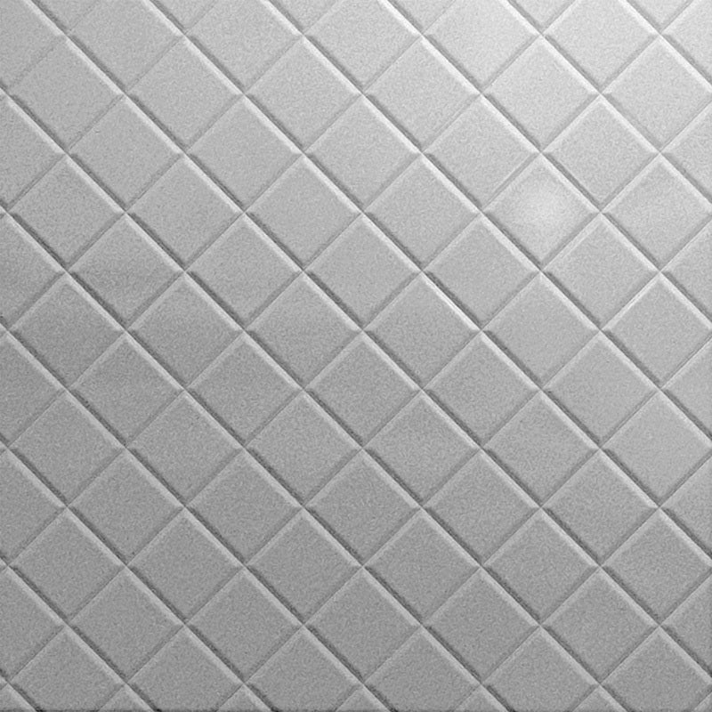 Backsplash Tile Mini Quilted Silver Mirror