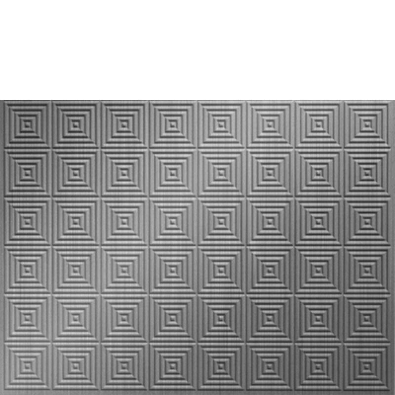 Backsplash Tile Mini Quadro Brushed Aluminum