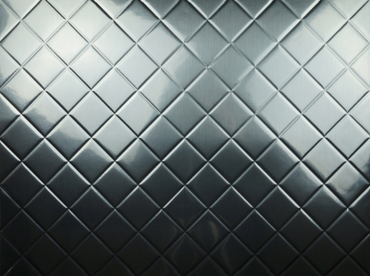 Backsplash Tile Mini Quilted Brushed Aluminum
