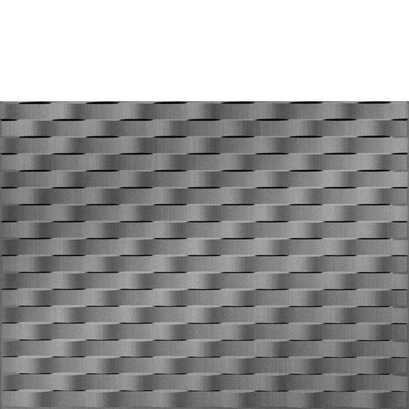 Backsplash Tile Weave Brushed Aluminum