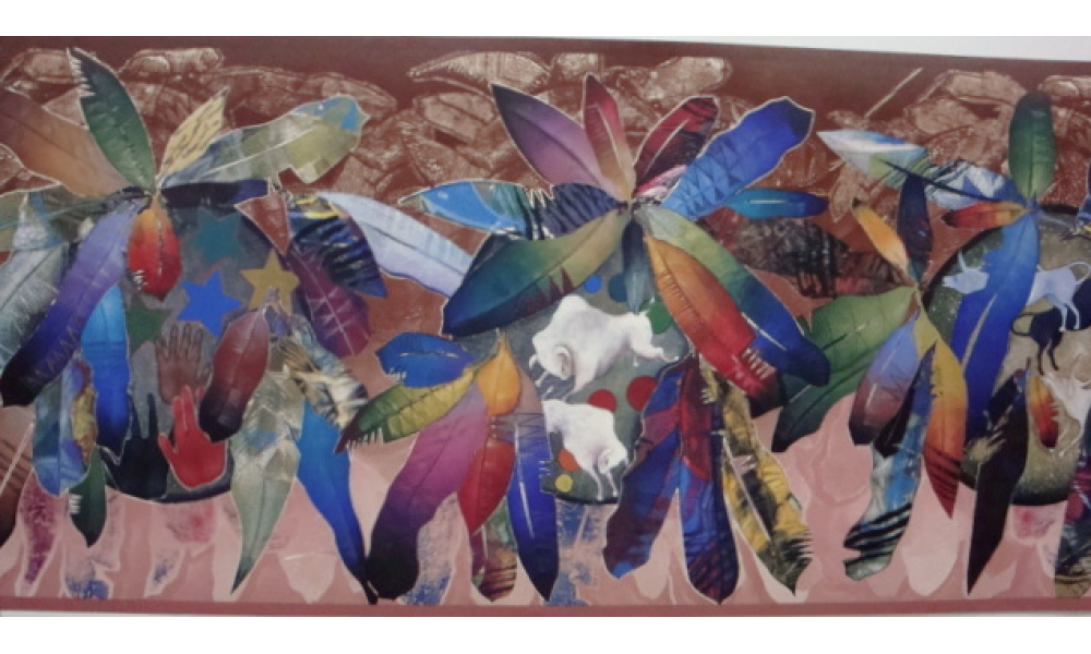 Tropical Leaves 3872DB DB3872 Wallpaper Border