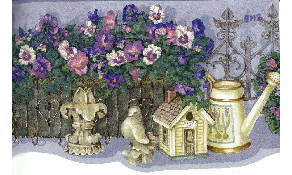 Lavender Flower Garden Set SMBDC5248 Wallpaper Border