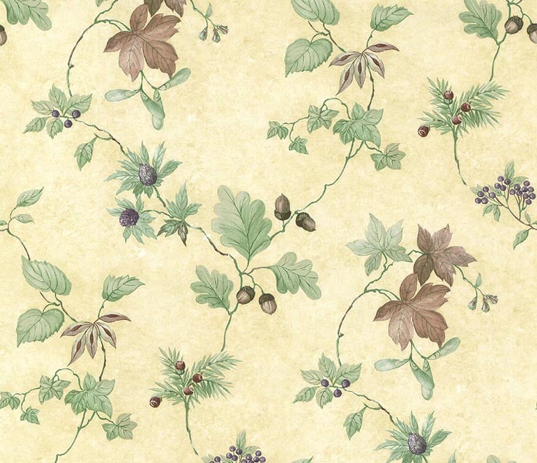 Oak Leaves Berries TM19769 Wallpaper