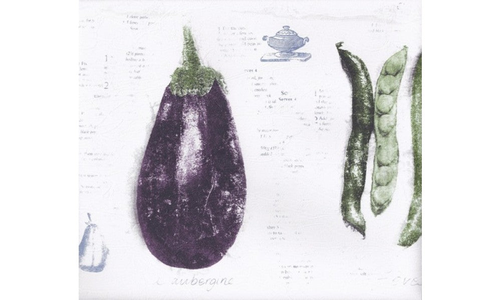 White Eggplant Beans KF76672 Wallpaper Border