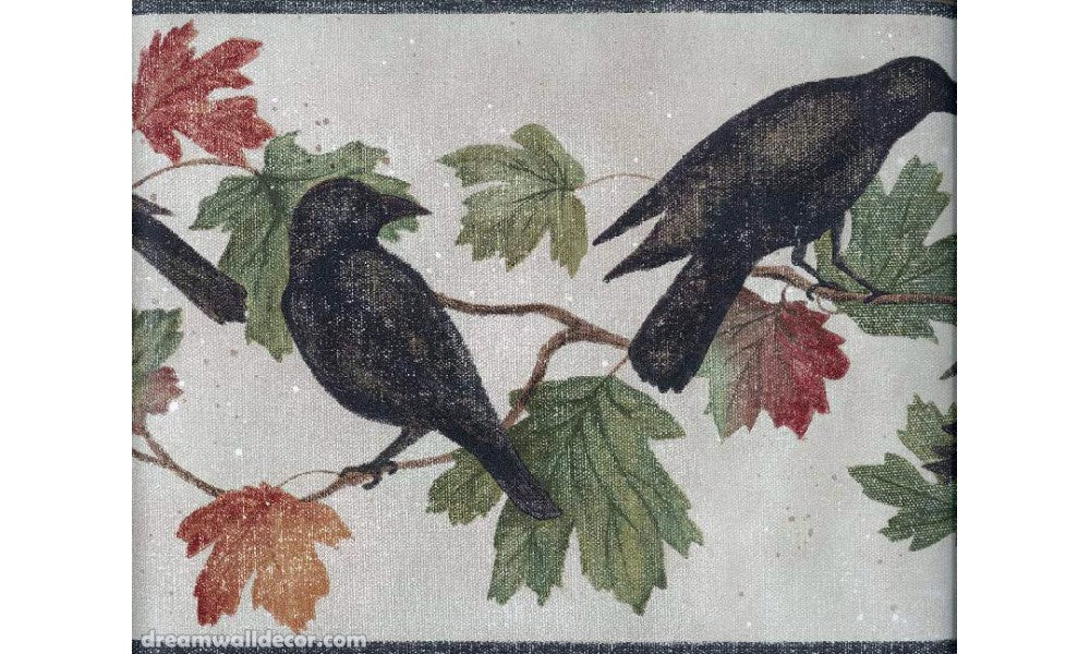 Crows Palm Leaves WL5688 Wallpaper Border