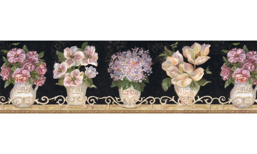 Floral VIN7306B Wallpaper Border