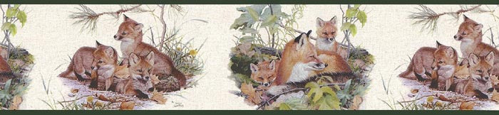 Foxes  GL76376 Wallpaper Border