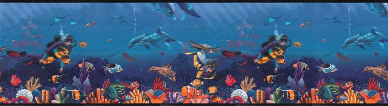 Under The Sea Turtle B102210 Wallpaper Border
